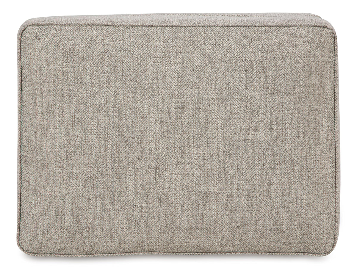 Signature Design by Ashley Gaelon Transitional Rectangular Upholstered Ottoman with Bun Legs, Light Brown