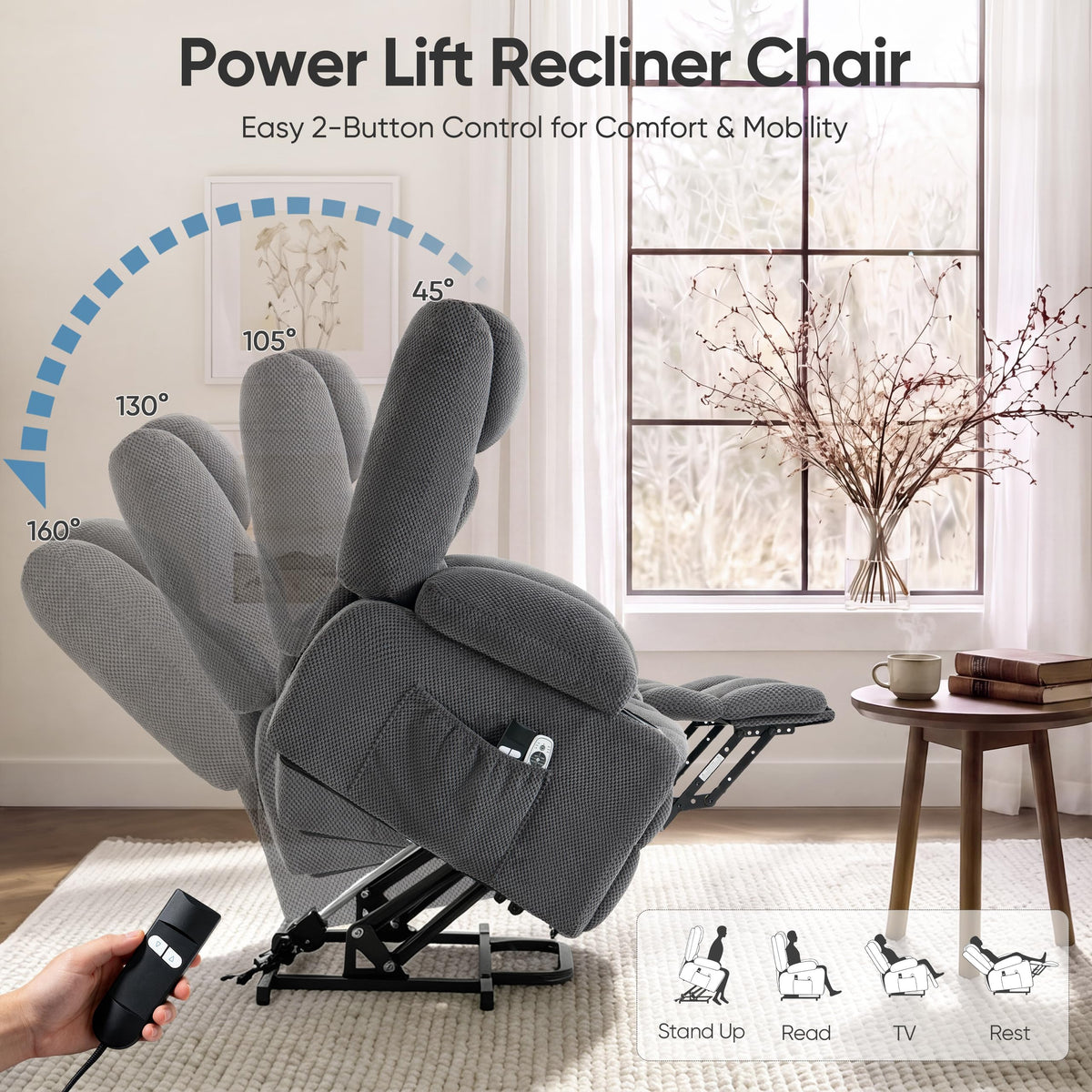 Power Lift Recliner with Heat and Massage