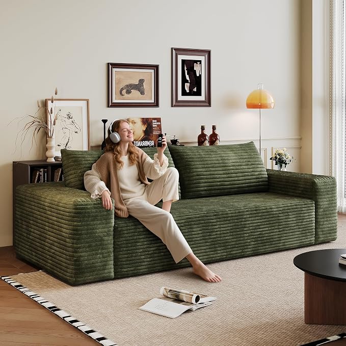 Corduroy Deep Seat Loveseat