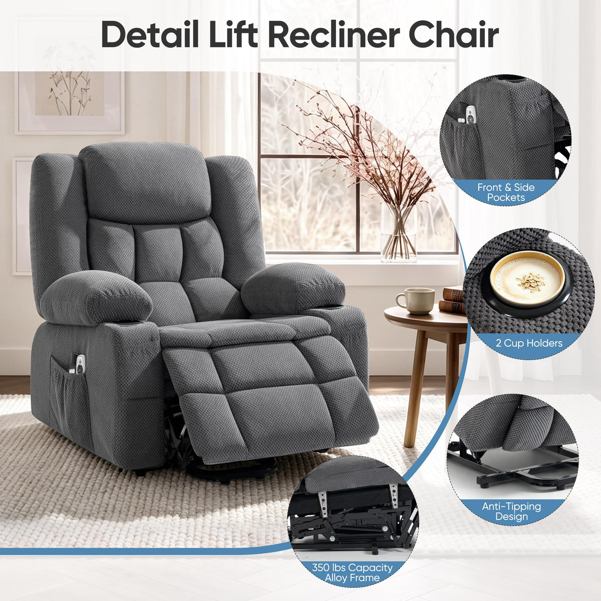 Power Lift Recliner with Heat and Massage