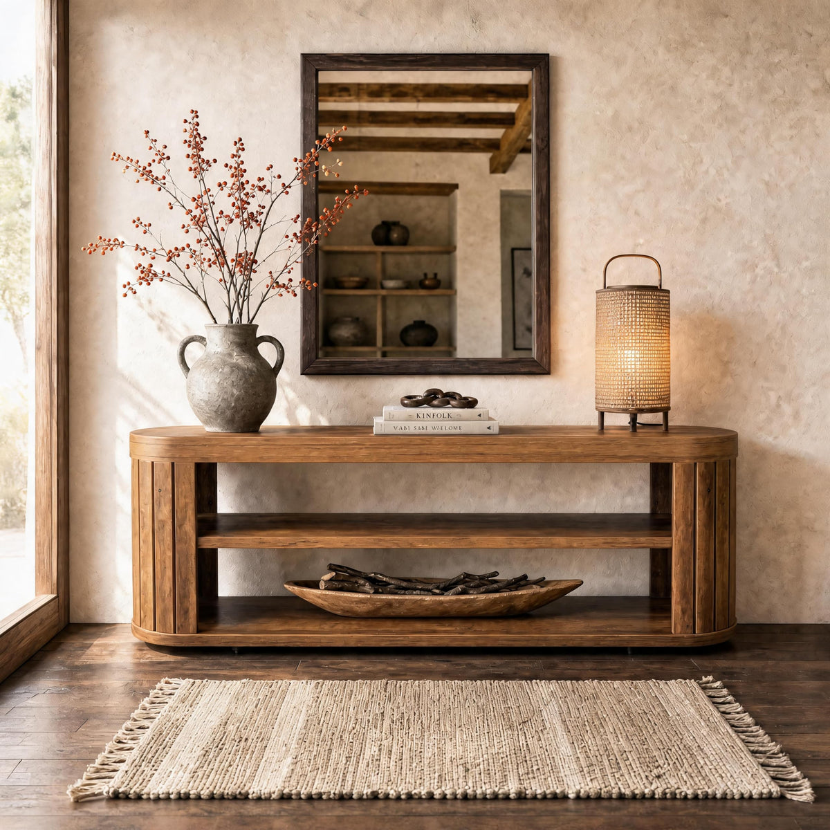 Tribesigns 47.2" 3-Tier Entryway Bench with Shoe Storage