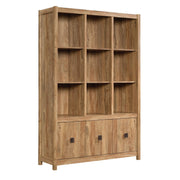 9-Cubby Storage Wall Bookcase with Doors
