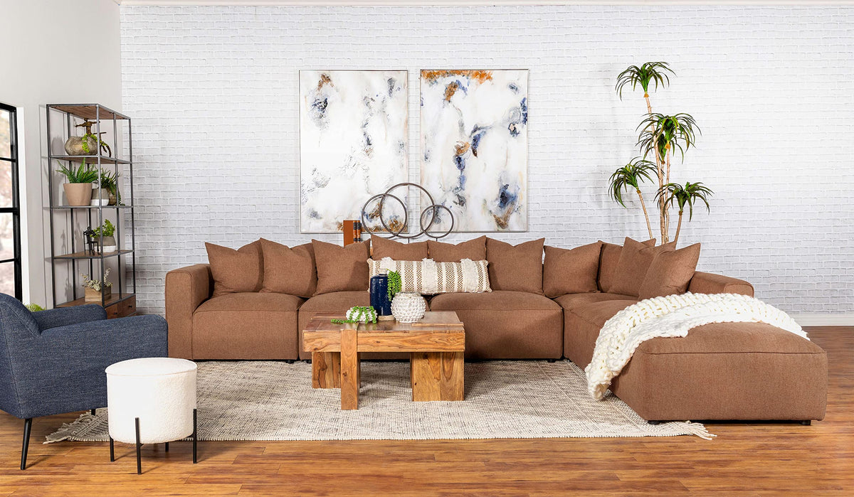 Coaster Jennifer 6-Piece Modular Sectional Sofa Terracotta 551591-SET