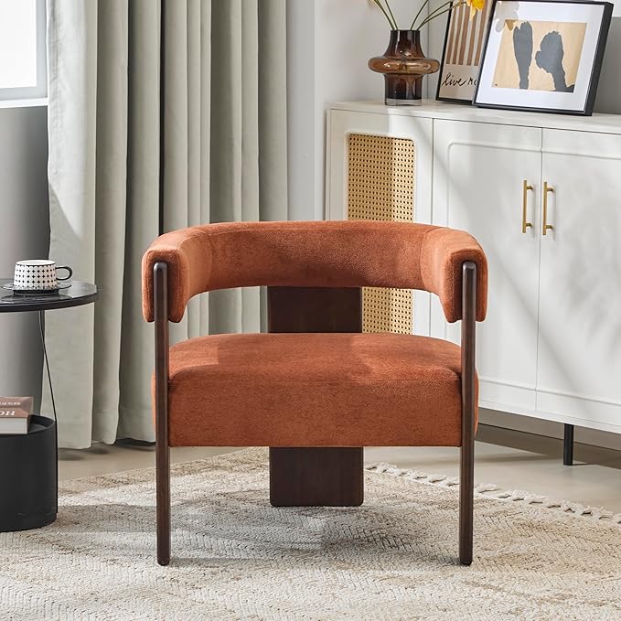 Velvet Barrel Accent Chair