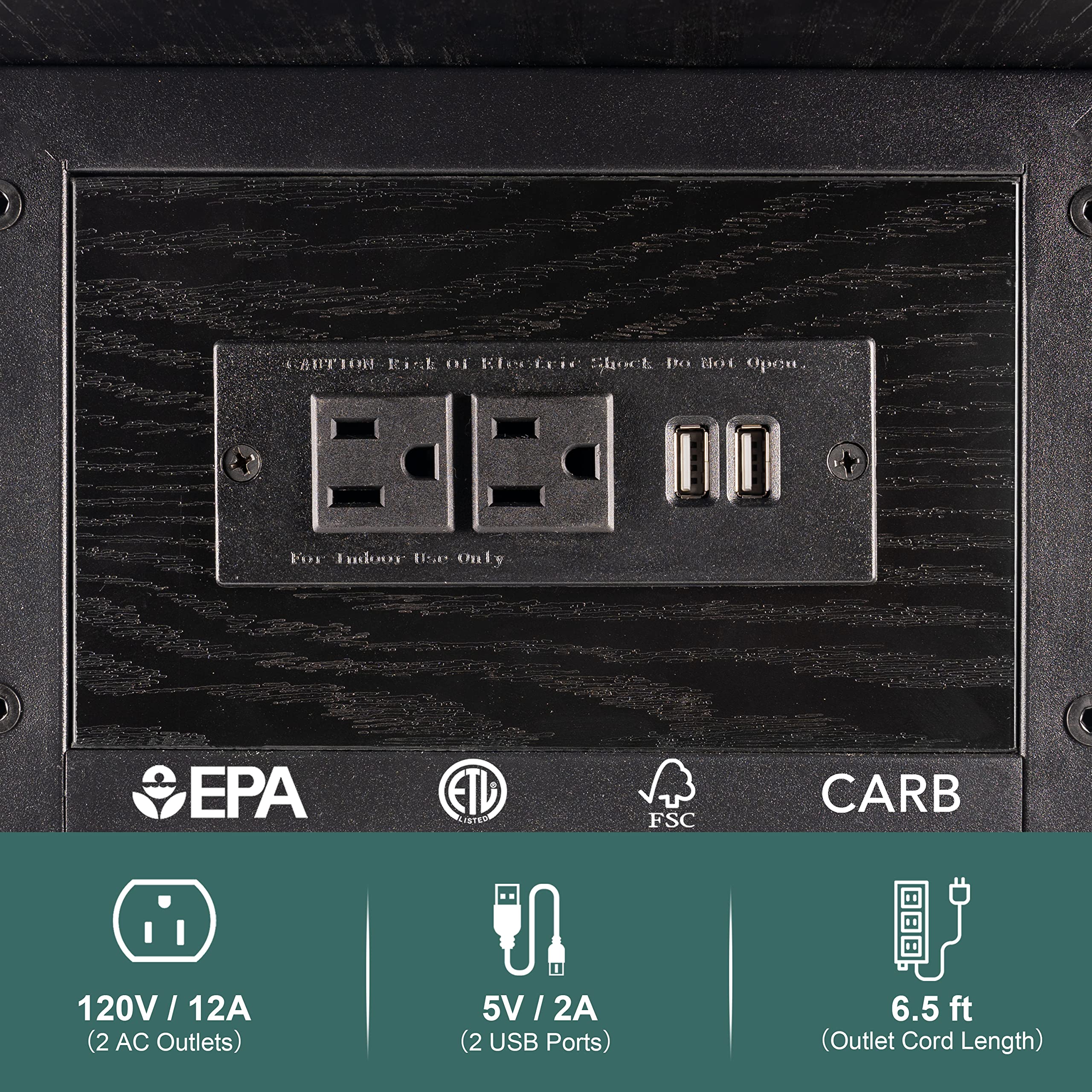 Yoobure End Table with Charging Station, Flip Top Side Table with USB Ports and Outlets, Sofa Couch Table Bedside Table for Living Room Bedroom, Narrow Nightstand with Storage Shelves for Small Space