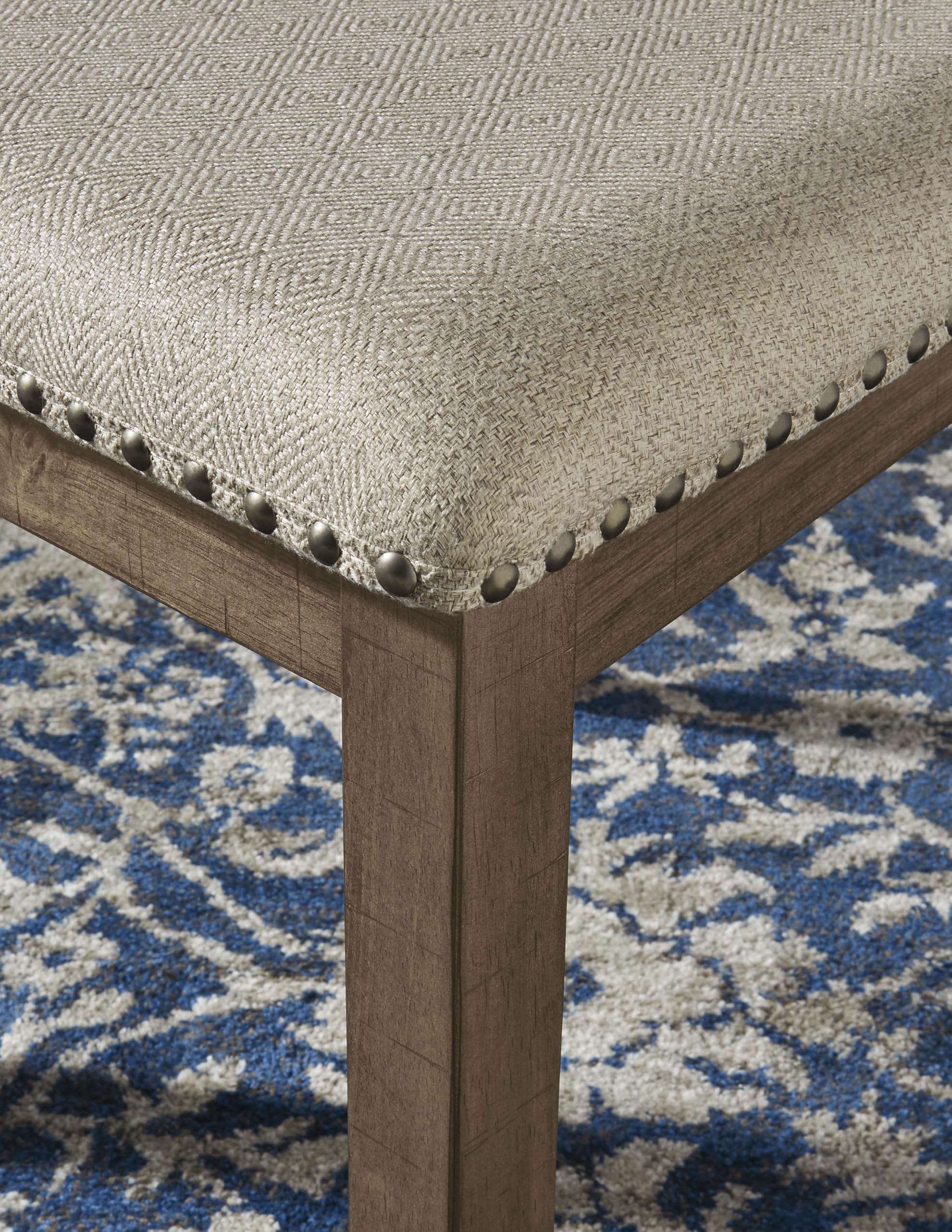 X Back Upholstered Dining Chairs, Set of 2
