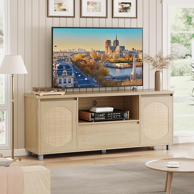 63" Fluted TV Stand with Storage