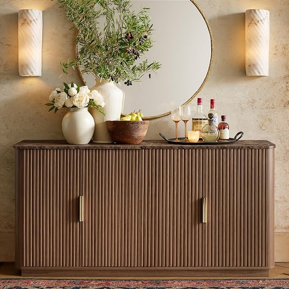 Walnut Wavy Sideboard