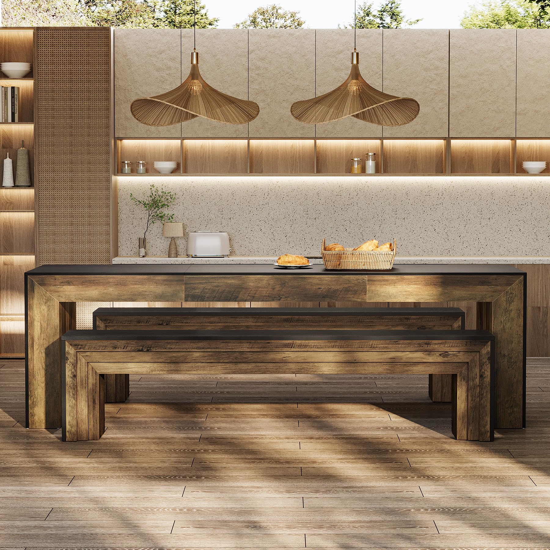 70.9" Extra Long Dining Bench