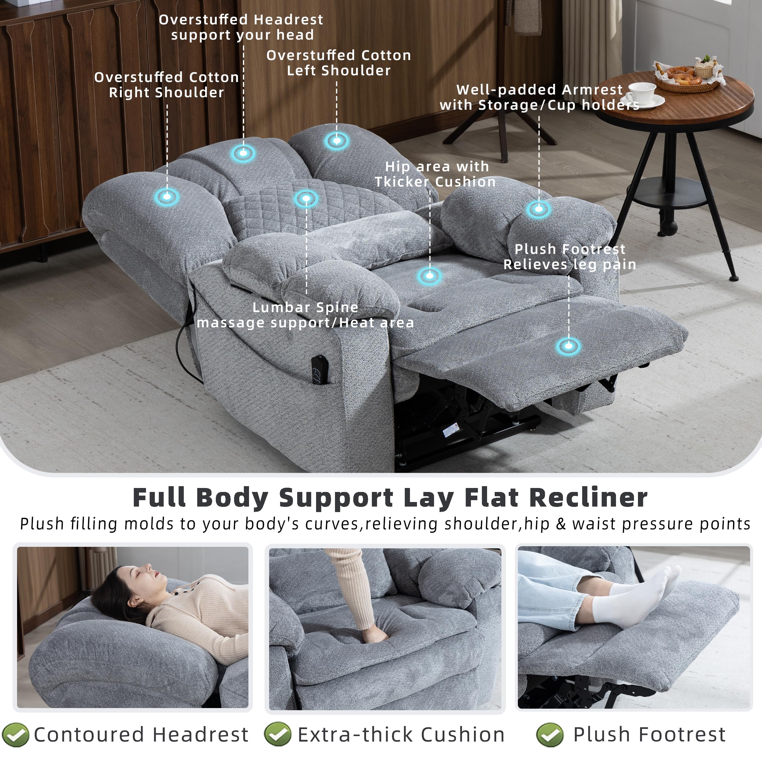 Oversized Power Lift Recliner Chair