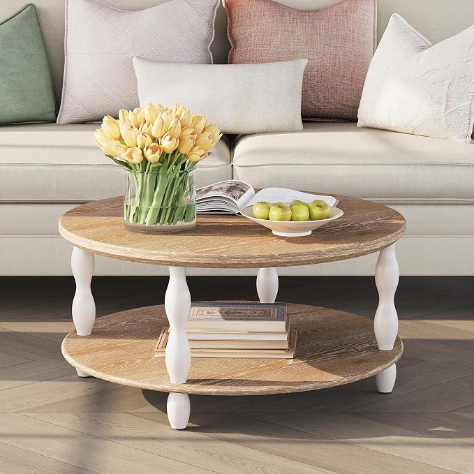 Round Farmhouse Coffee Table