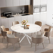 47" Round Dining Table with Metal Legs