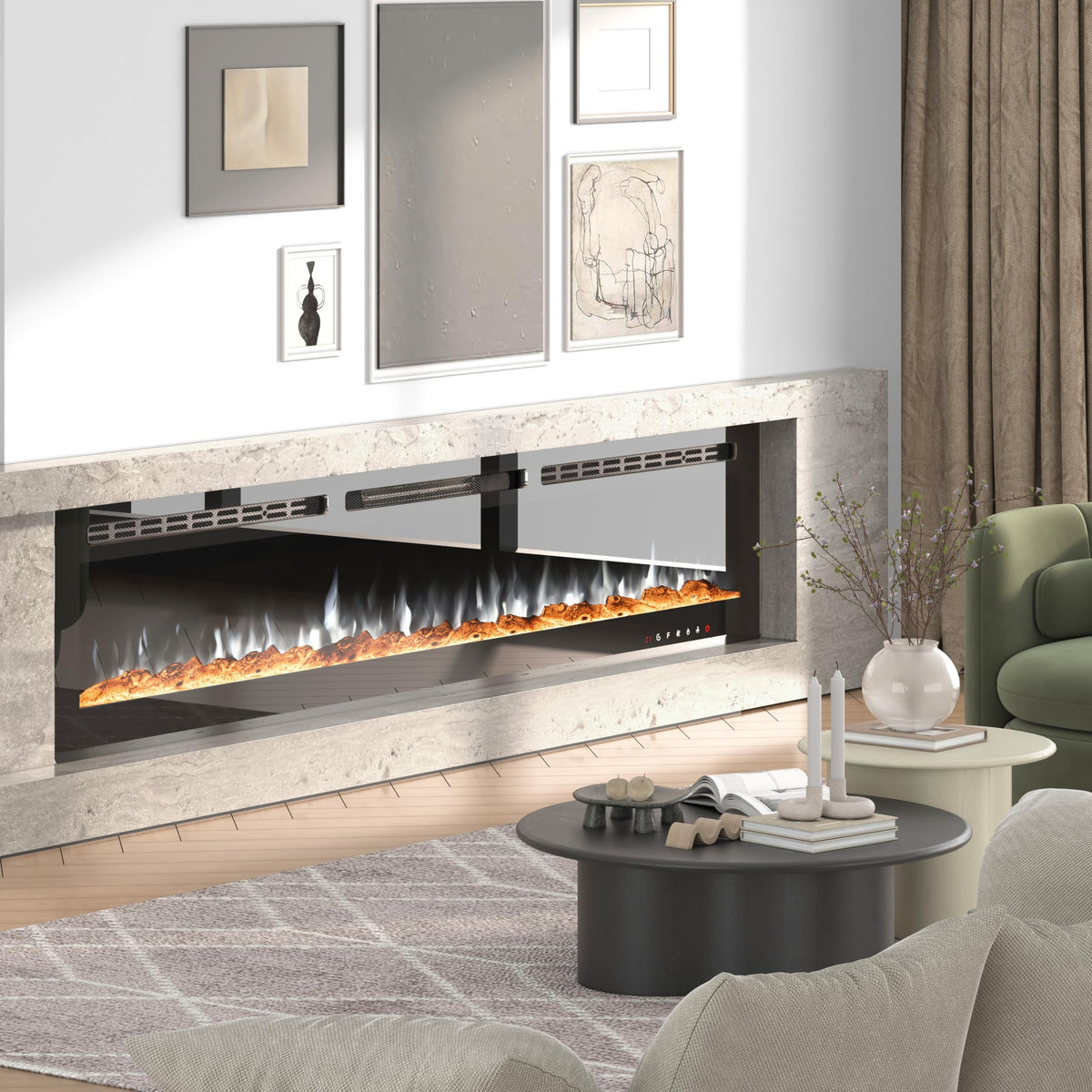 Recessed Electric Fireplace