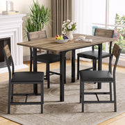 IRONCK Dining Table Set for 4, Extendable Kitchen Table Chairs Set of 4
