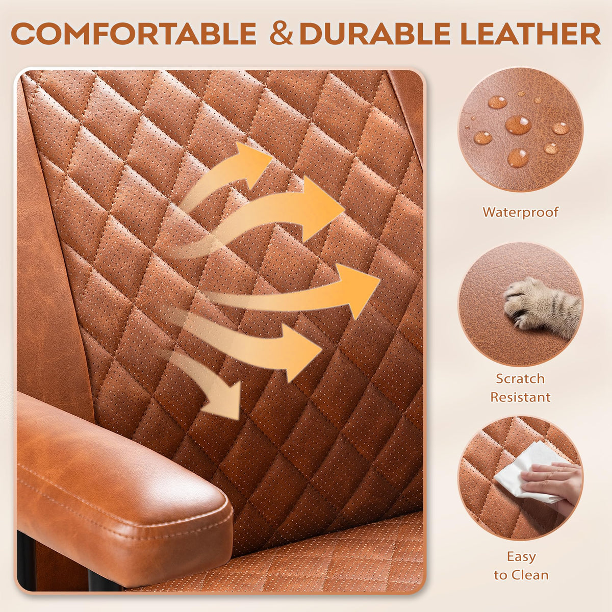 Brown Leather Office Chair