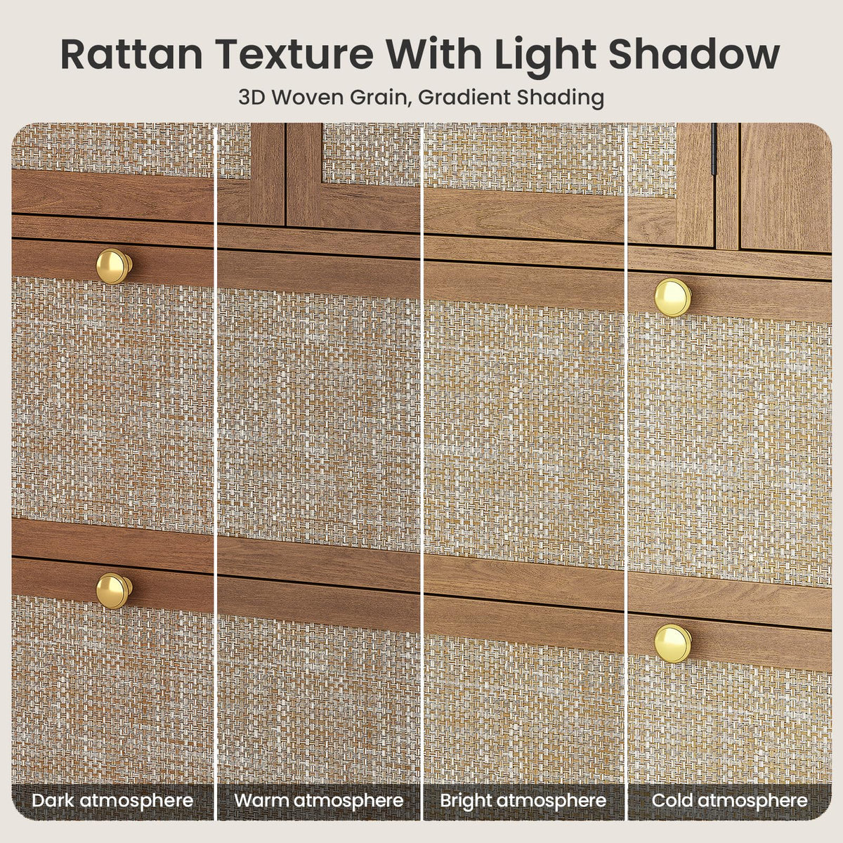 Rattan Wardrobe with Pull-Out Storage
