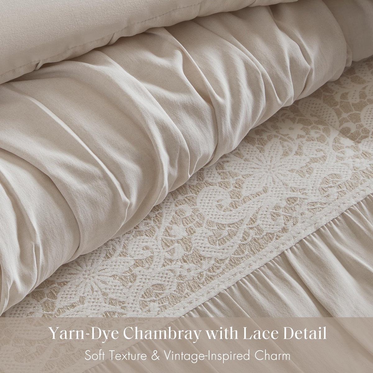 King Farmhouse Comforter Set, 5-Piece
