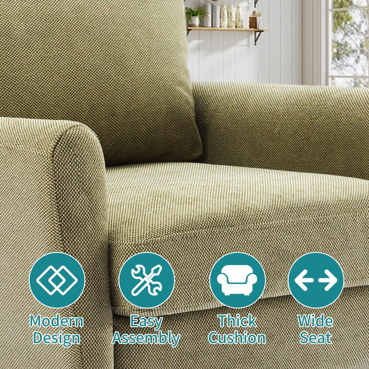 OLIXIS Comfy Accent Chair for Living Room, Bedroom, Dorm and Waiting Room
