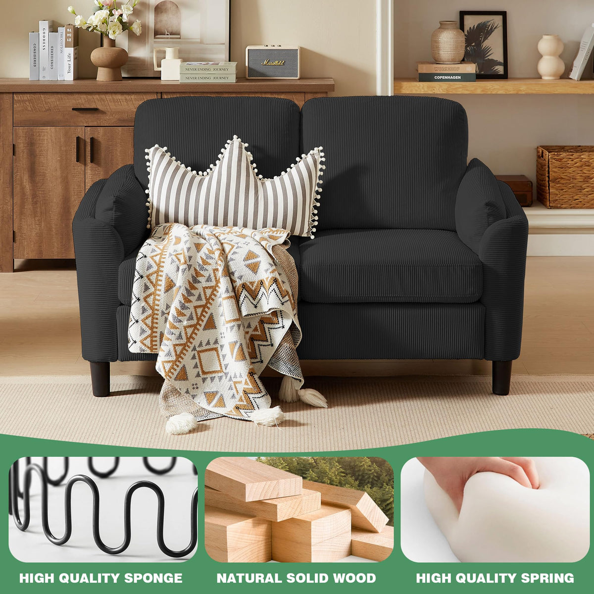 4-Piece Corduroy Sofa Set