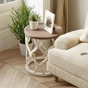 Round Farmhouse End & Coffee Table Set