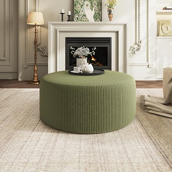 Round Upholstered Ottoman
