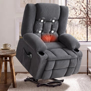 Sofayonn Power Lift Recliner Chair for Elderly with Heat and Massage, Grey