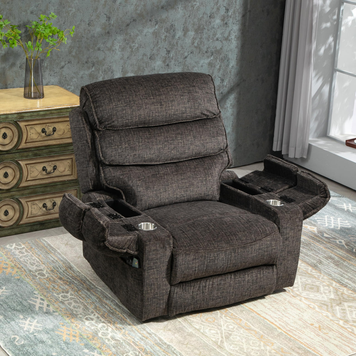 JIKFRIMA 27in Extra Wide Power Lift Recliner Chair for Big Tall Elderly