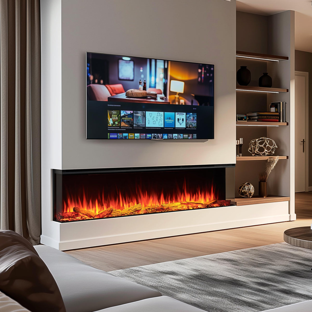 Smart Built-In Electric Fireplace