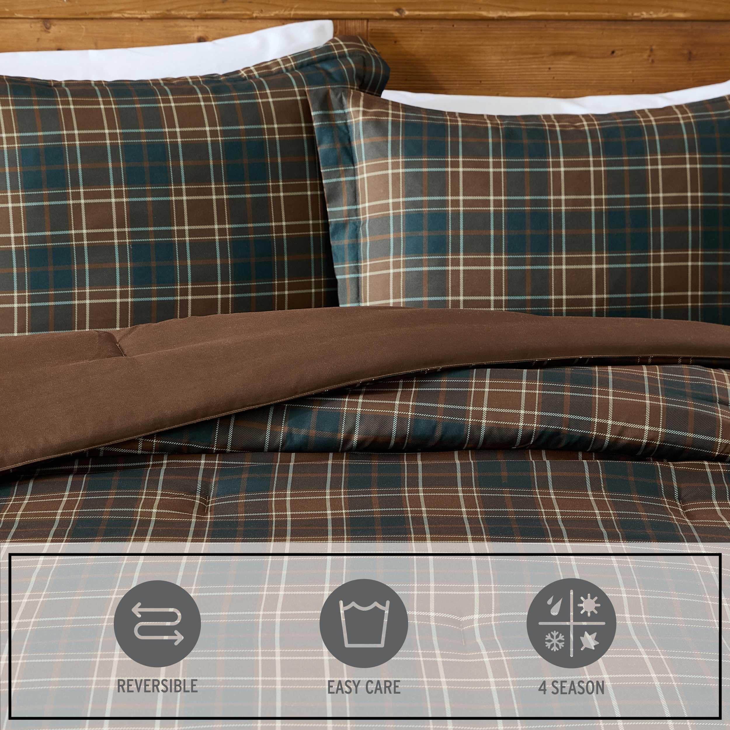 Plaid Comforter Set with Matching Shams