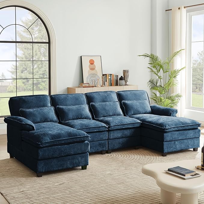 U-Shaped Sectional Sofa with Double Chaise