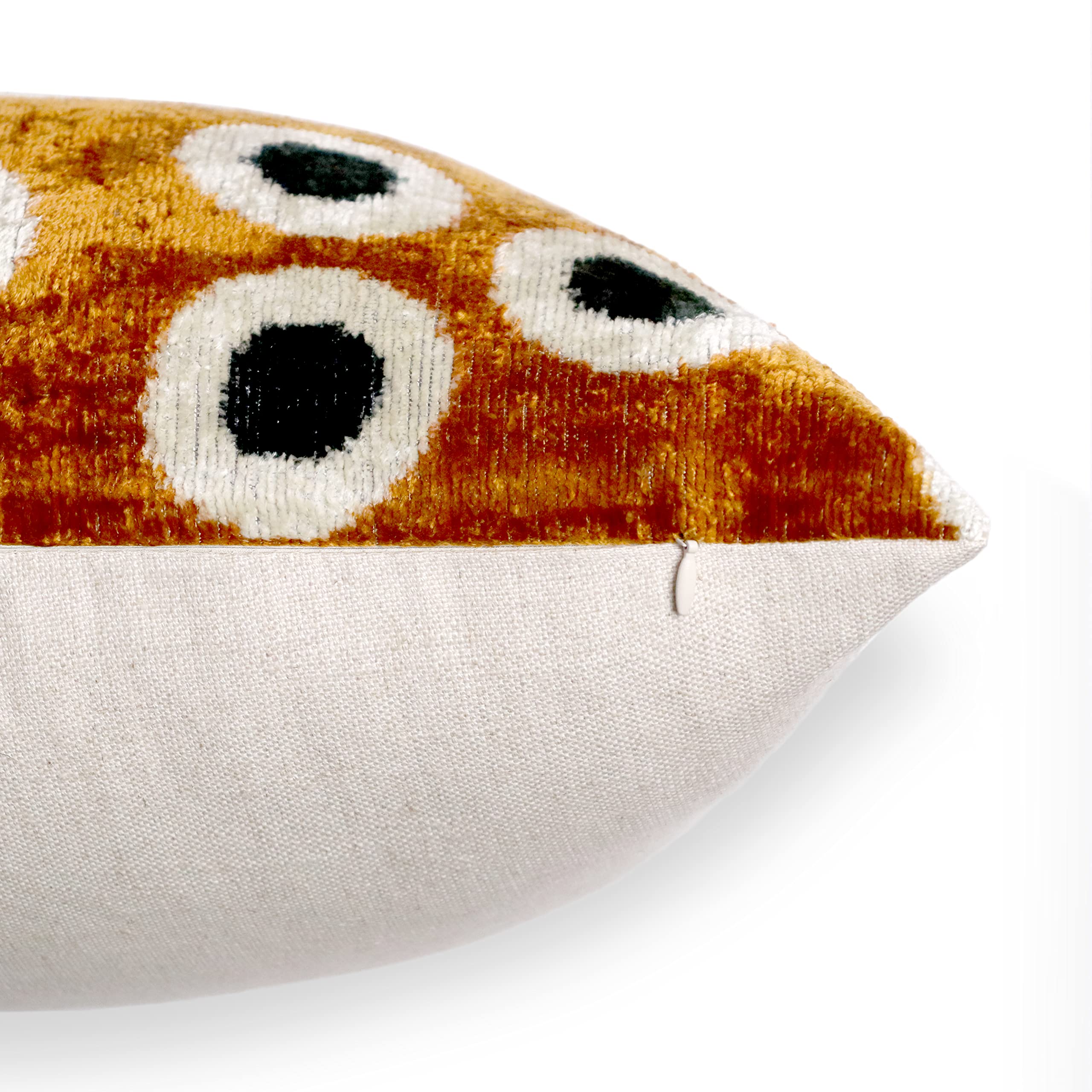 Velvet Throw Pillow with Down Feather Insert