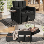 Convertible Sleeper Chair with Storage Ottoman