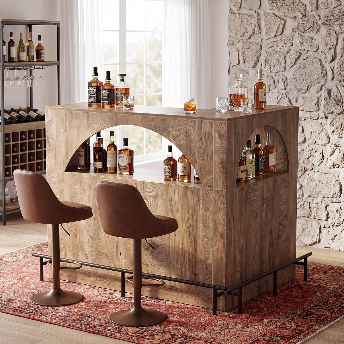 L-Shaped Corner Bar Table