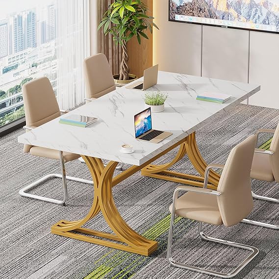 63" Conference Table with Metal Frame