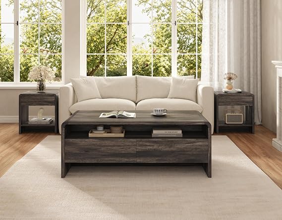 3-Piece Coffee Table Set with Drawers