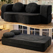 White Memory Foam Convertible Sofa Bed