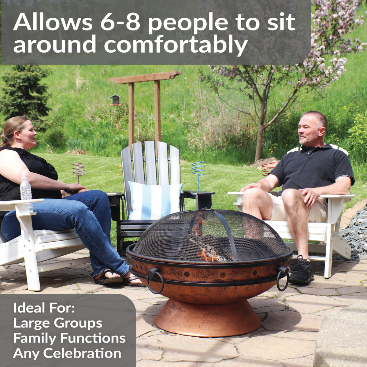 Copper Wood-Burning Fire Pit
