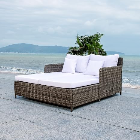 Outdoor Patio Daybed with Cushions & Pillows