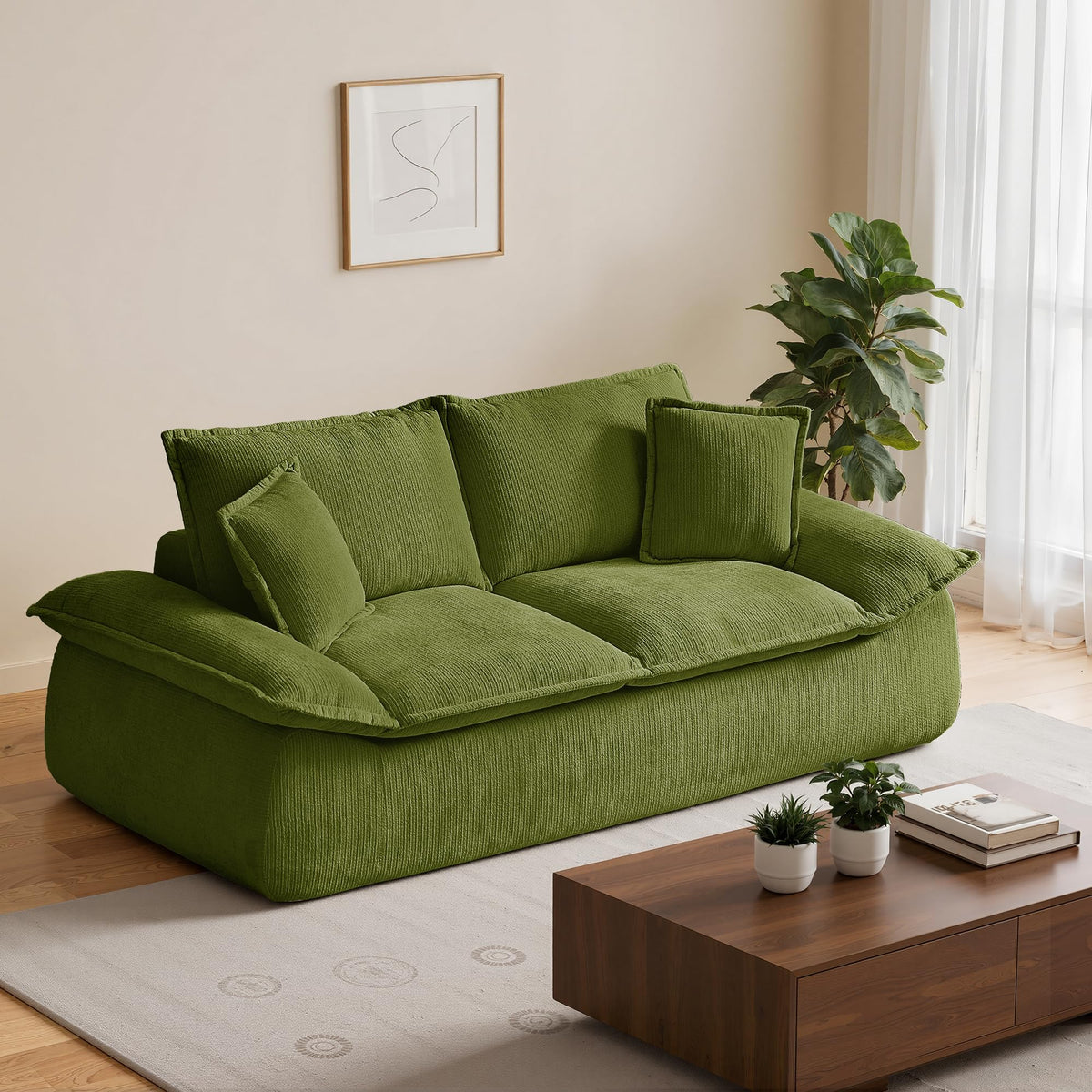 Chenille Boneless Loveseat