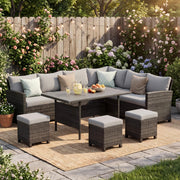 Wisteria Lane 7 Piece Patio Furniture Set, Patio Sectional for All Weather