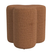 HomePop 18" Clover Ottoman - Rust Orange Chenille