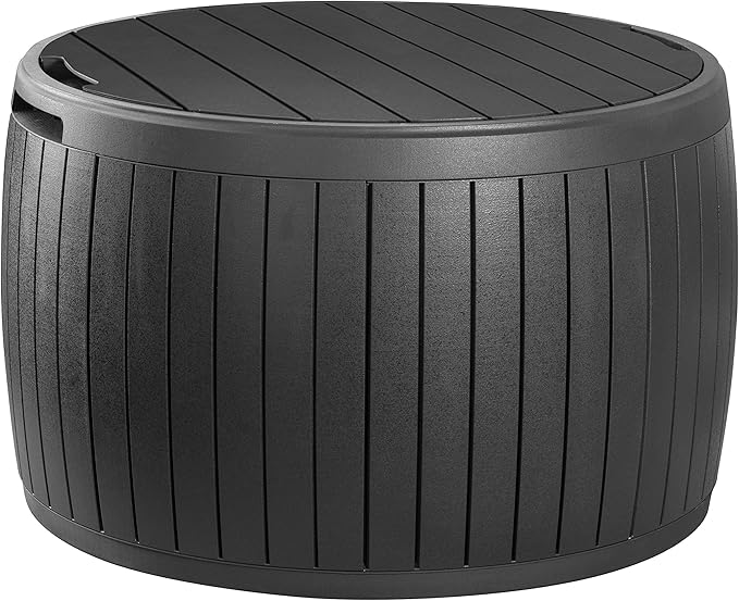 37-Gallon Round Outdoor Deck Box