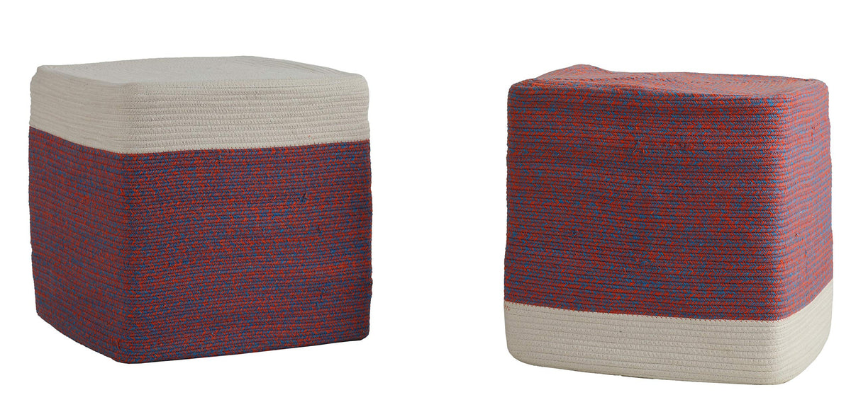 Square Cotton Rope Pouf Ottoman