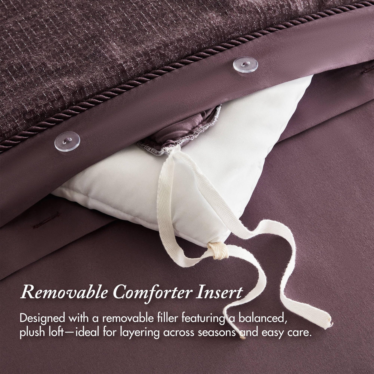 Mauve Velvet Jacquard King Comforter Set