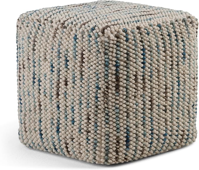 Square Woven Pouf