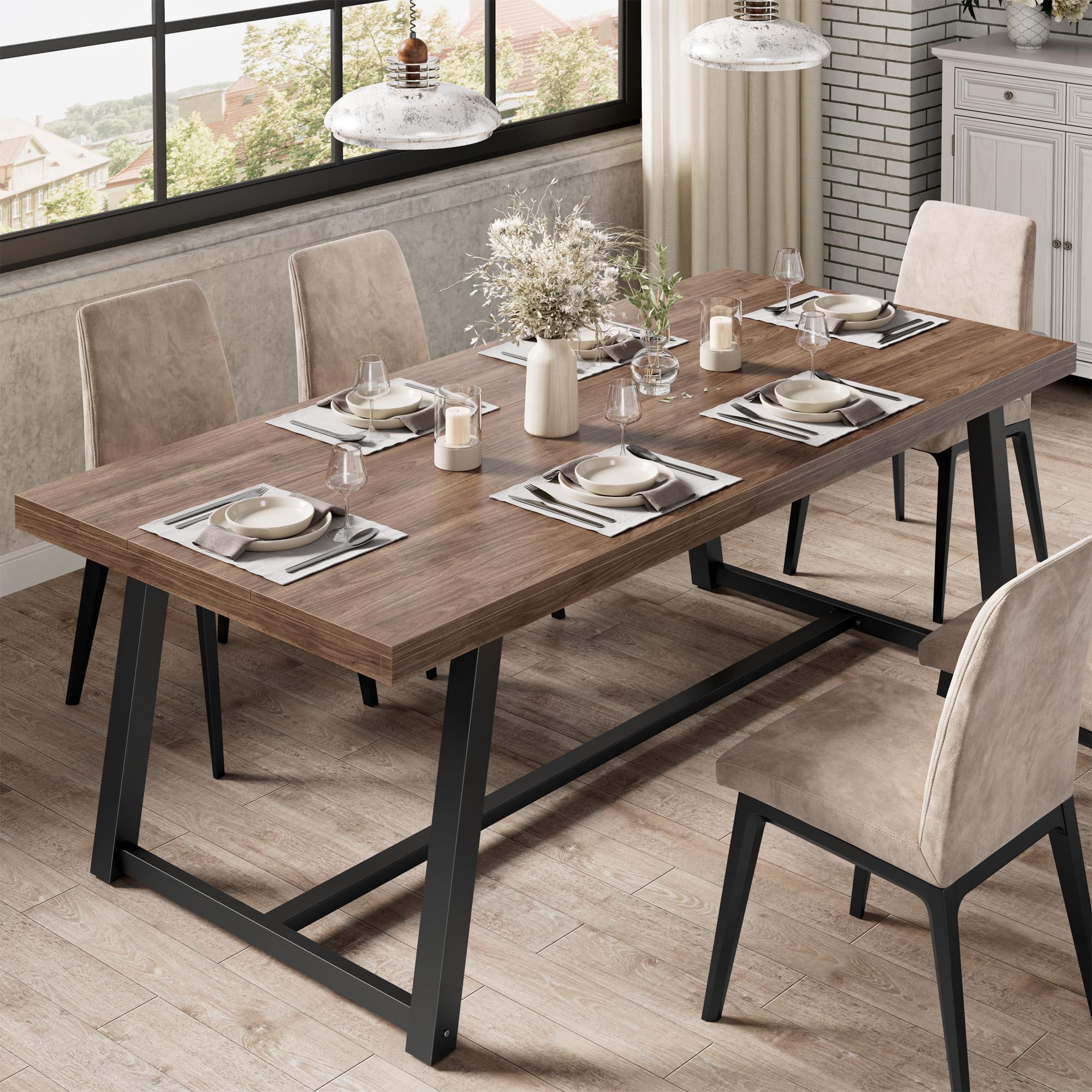 71" Rectangular Dining Table for 6–8