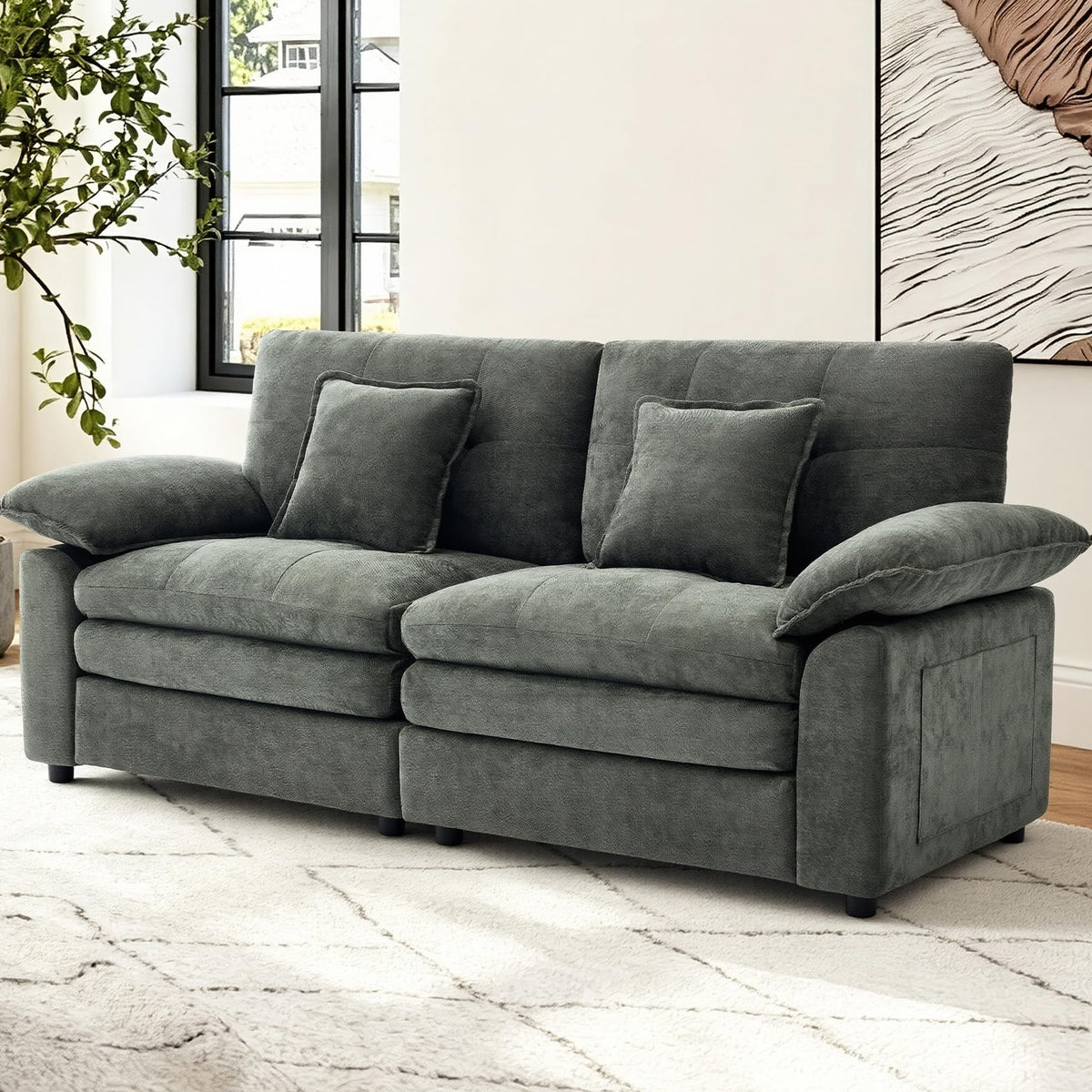 Chenille Loveseat