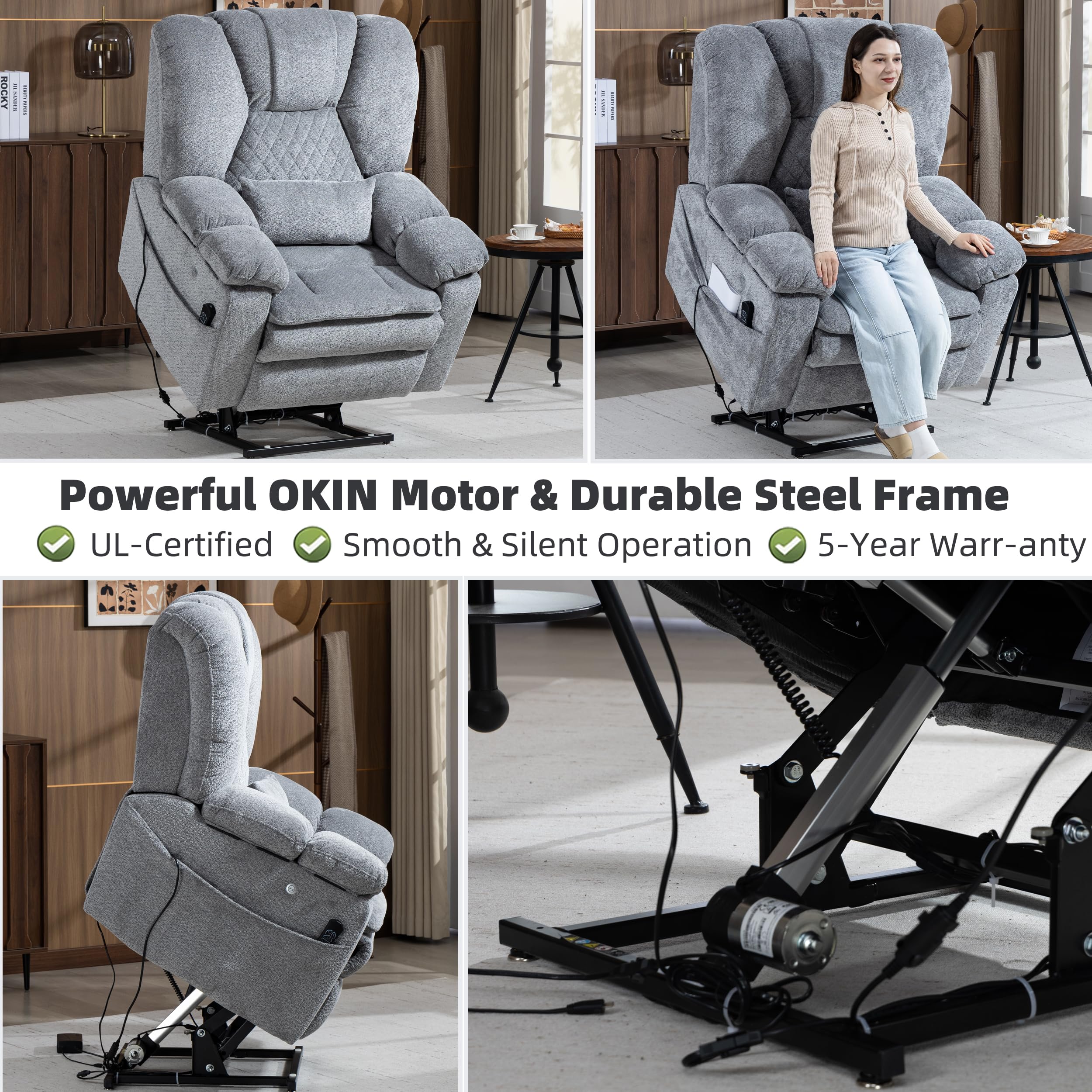 Oversized Power Lift Recliner Chair