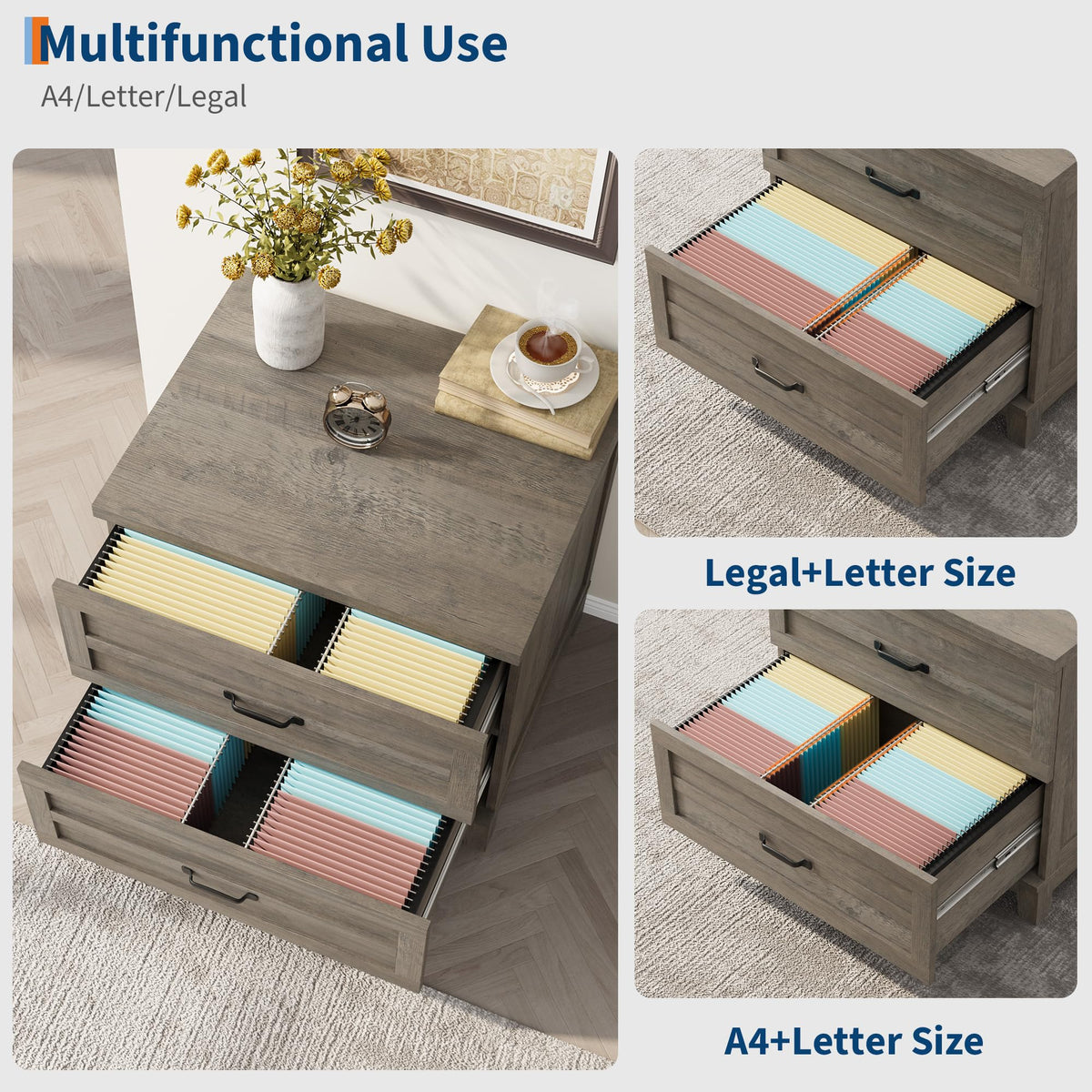 2-Drawer Farmhouse Lateral File Cabinet