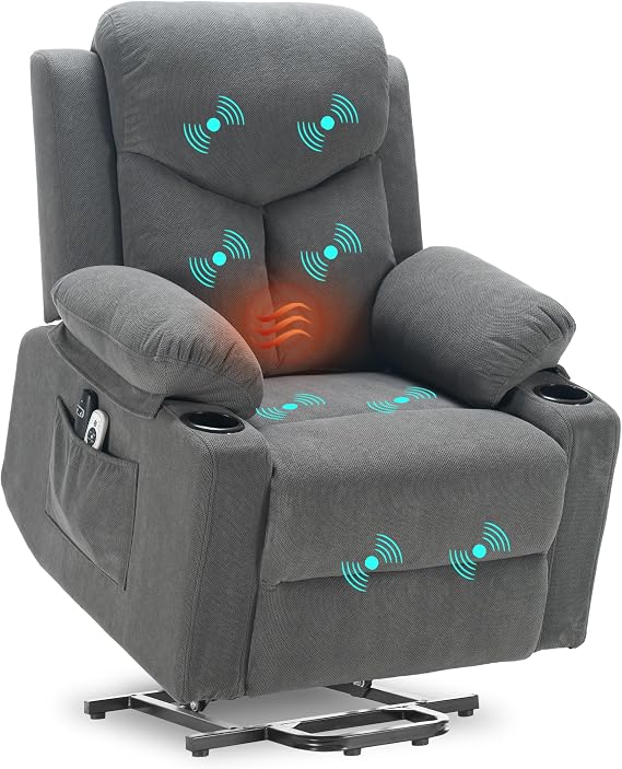 Power Lift Recliner Chair with Massage & Heat
